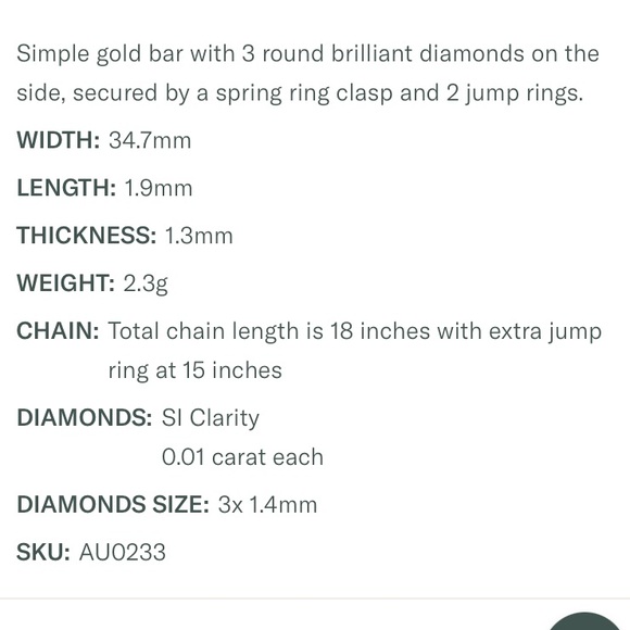 Aurate Gold Bar Necklace With Diamonds - Picture 6 of 12